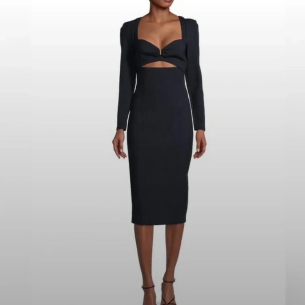 NWT Elliatt Scarlette Navy Blue Cutout Midi Dress Size M